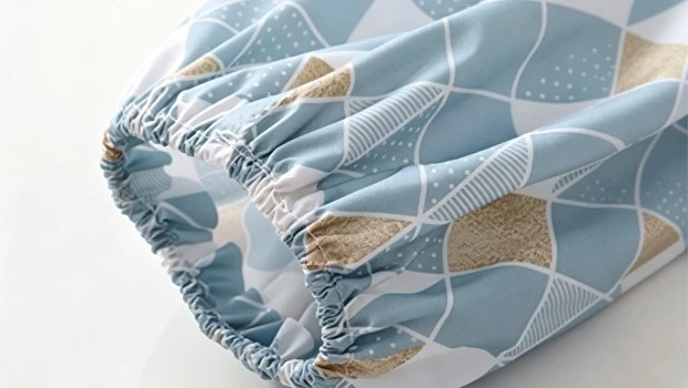Blue Kitchen Gloves - Elastic Argyle Cuff Blue Kitchen Gloves - Elastic Argyle Cuff